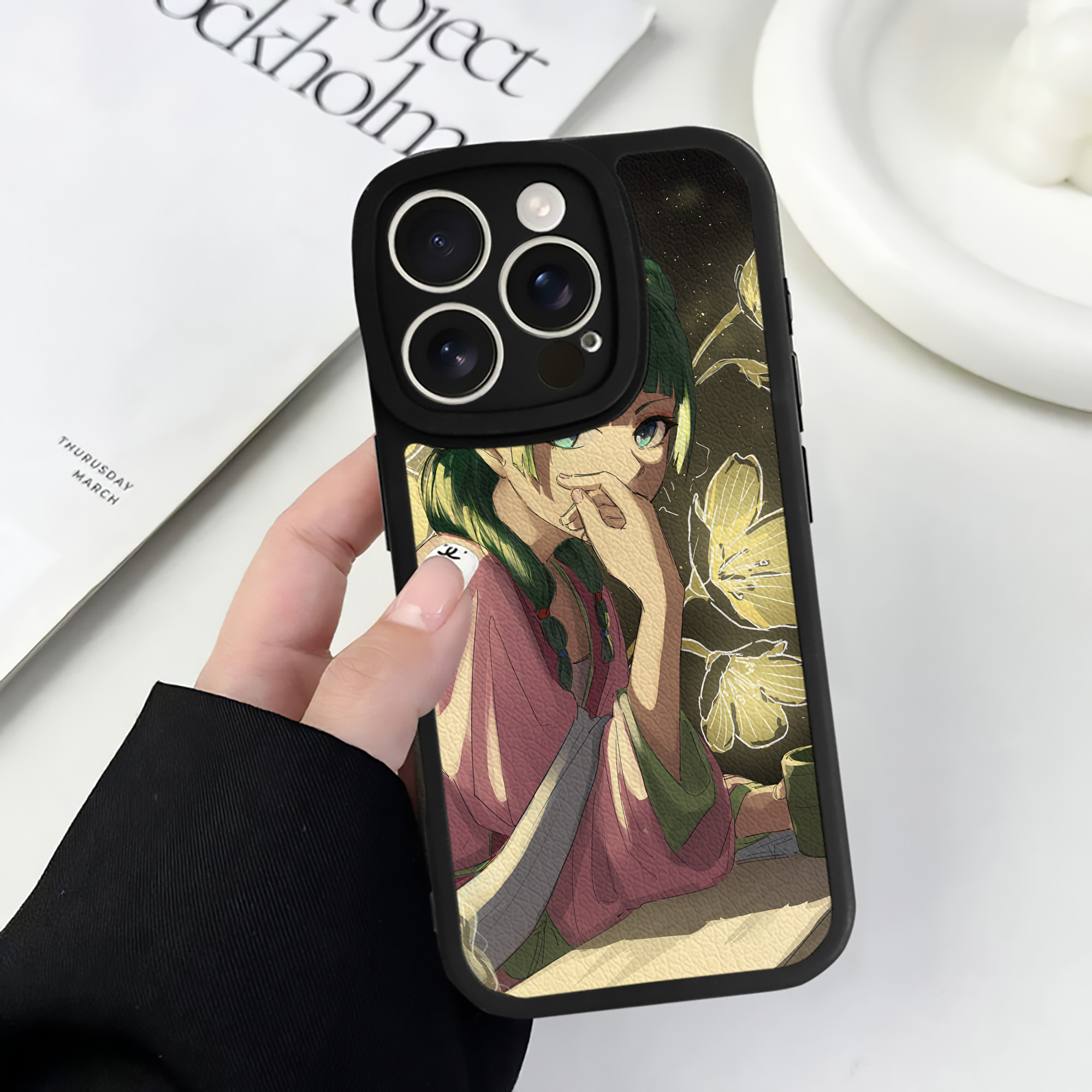 （画像用） 薬屋のひとりごと The Apothecary Diaries 【iPhone 16シリーズ対応】シリコンスマホケース（レザー調） 材質：シリコン